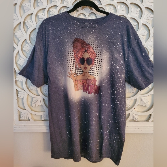 OK Karen Lady Graphic T NWOT T-shirt Gildan Large - Picture 2 of 12